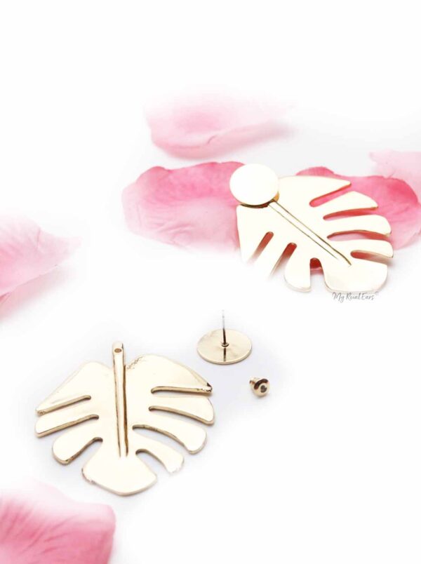 Catasetum- golden 2 n 1 statement stud earrings - My Roial Ears LTD