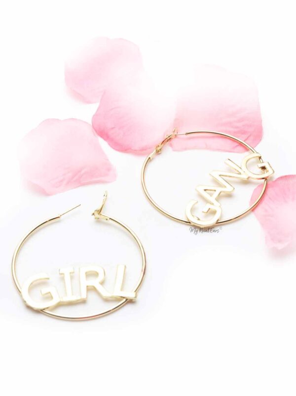 Blue Jacaranda-gang girl hoop earrings - My Roial Ears LTD