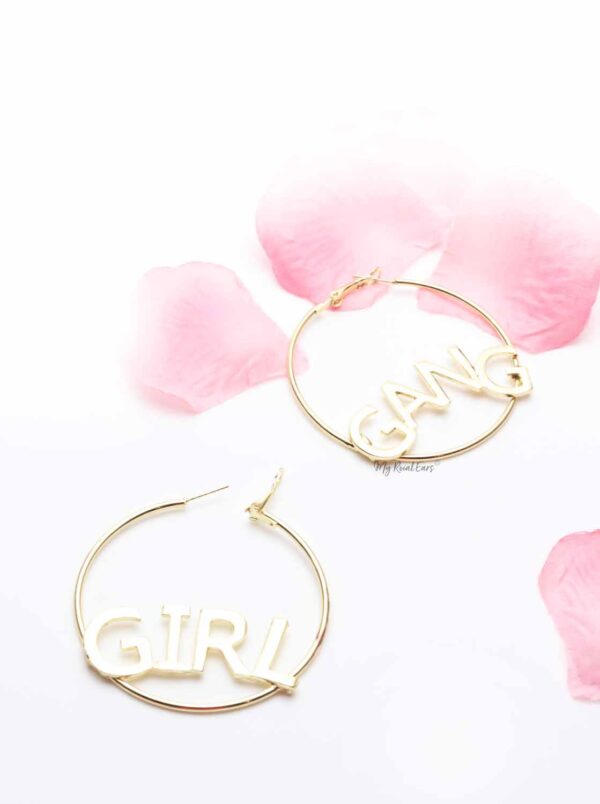 Blue Jacaranda-gang girl hoop earrings - My Roial Ears LTD