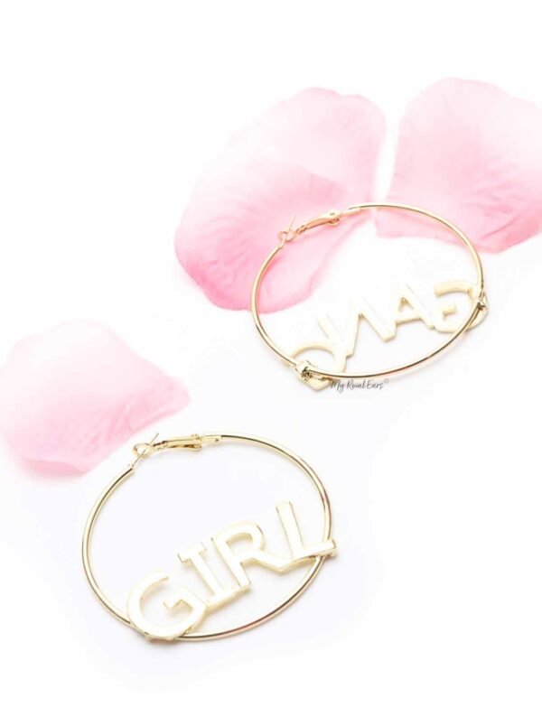 Blue Jacaranda-gang girl hoop earrings - My Roial Ears LTD