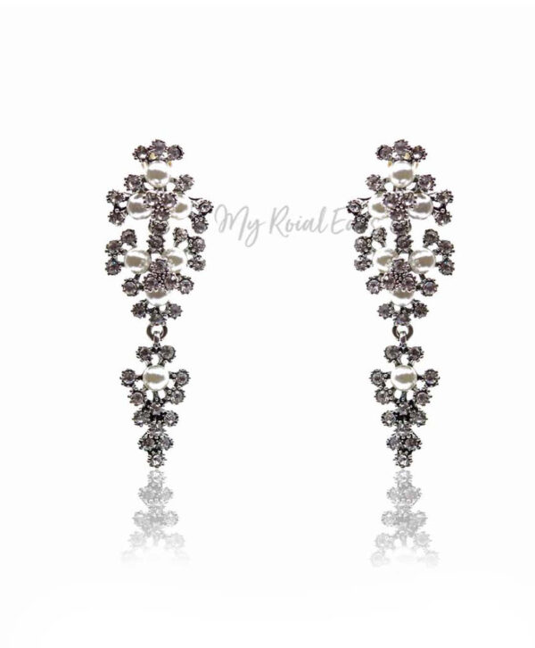 Q.MARY-delicate gold pearls inspired bridal earrings - My Roial Ears LTD