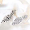Q.PHILIPPA-peacock feather crystal bridal drop earrings - My Roial Ears LTD