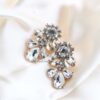 Q.SAVANNAH Stud-gold plated glass crystal bridal stud earrings - My Roial Ears LTD