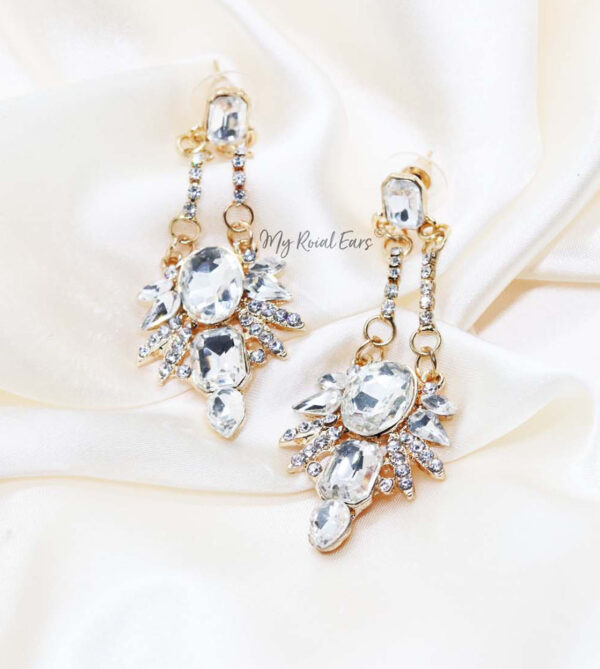Q ALICE-handmade crystal glass dangle earrings - My Roial Ears LTD