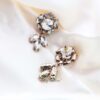 Q.URSULA- handmade elegance drop statement bridal stud earrings - My Roial Ears LTD