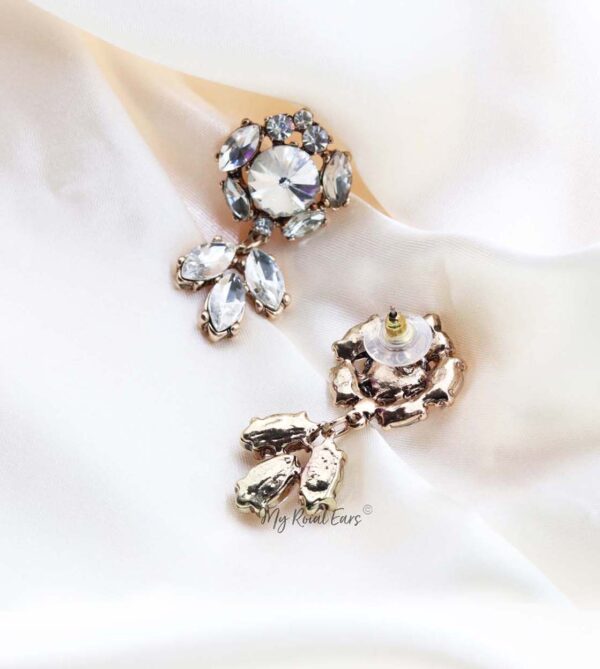 Q.URSULA- handmade elegance drop statement bridal stud earrings - My Roial Ears LTD