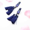 Dahlia- fashion chain drop tassel earrings
