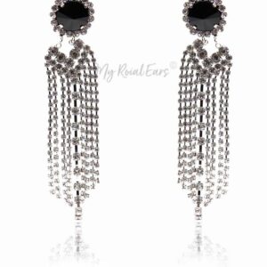 Q BEATRICE- glamorous editorial tassel bridal earrings - My Roial Ears LTD