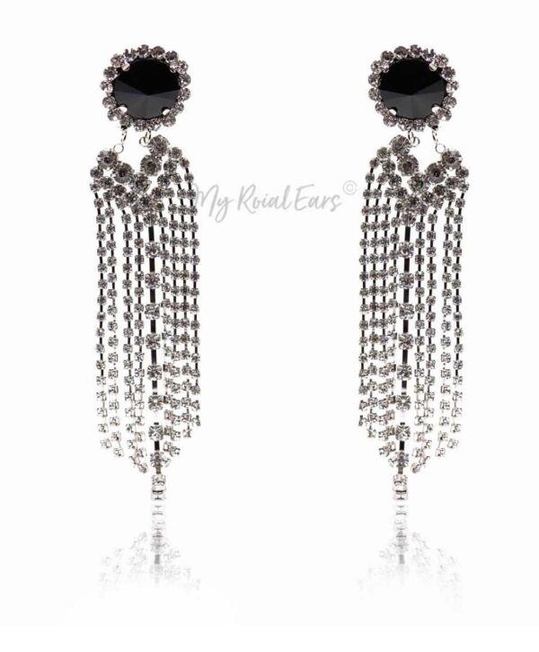 Q BEATRICE- glamorous editorial tassel bridal earrings - My Roial Ears LTD