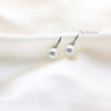 Q.Wanda Pearl-gold and silver plated elegant pearl hook bridal earrings - My Roial Ears LTD