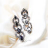 Q.Savannah-long crystal statement drop earrings - My Roial Ears LTD