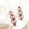 Q.Savannah-long crystal statement drop earrings - My Roial Ears LTD