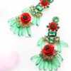 Foxglove Green-tassel statement drop earrings - My Roial Ears LTD