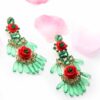 Foxglove Green-tassel statement drop earrings - My Roial Ears LTD