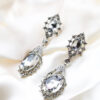 Q.Rosalie-silver crystal plated statement bridal earring - My Roial Ears LTD