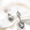 Q.Rosalie-silver crystal plated statement bridal earring - My Roial Ears LTD