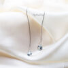 Q.Makeda- lightweight sterling silver chain drop bridal earrings - My Roial Ears LTD