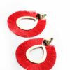 Gerbera Daisies- large oval shape tassel statement earrings - My Roial Ears LTD