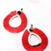 Gerbera Daisies- large oval shape tassel statement earrings - My Roial Ears LTD