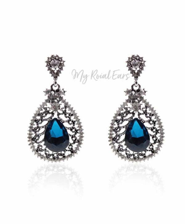 Q.CHARLOTTE- luxury vintage chandelier drop bridal earrings - My Roial Ears LTD