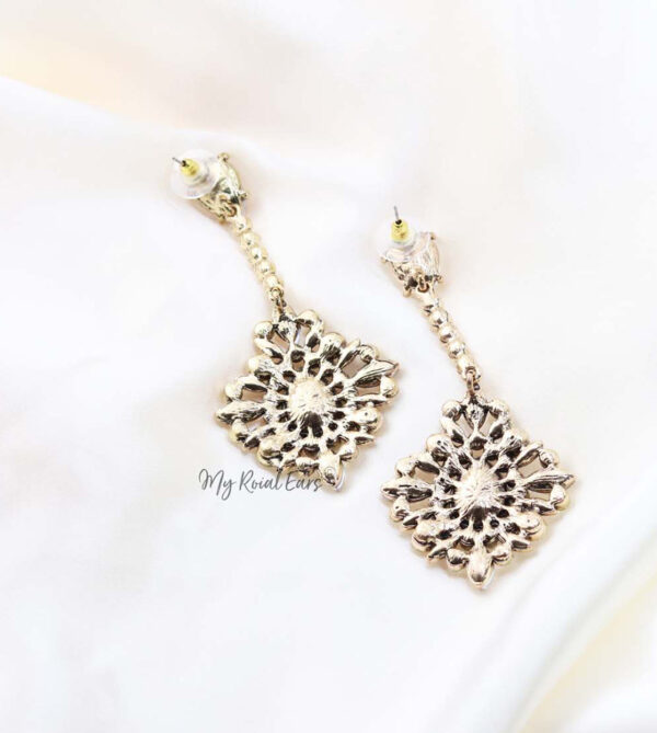 Q.DIANA- vintage crystal statement earrings - My Roial Ears LTD