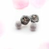 Erica- cute flower stud fur ball stud earrings - My Roial Ears LTD