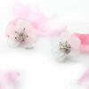 Iris White- hand-made, acrylic flower stud earrings - My Roial Ears LTD