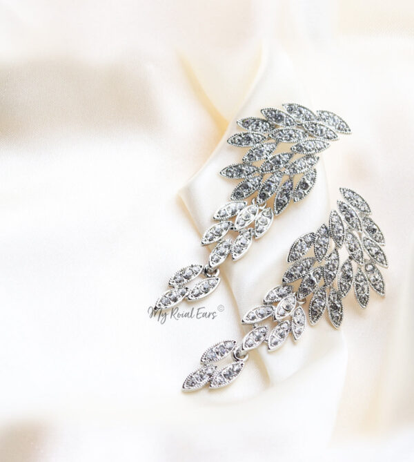 Q.Rosemary-luxury remarkable drop statement bridal earrings - My Roial Ears LTD