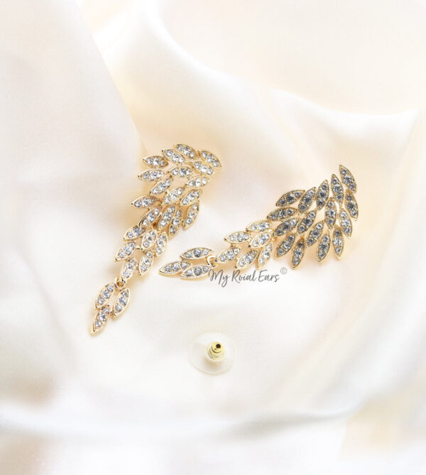 Q.Rosemary-luxury remarkable drop statement bridal earrings - My Roial Ears LTD