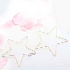 Lily- thin gold plated star shape earrings - My Roial Ears LTD