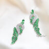 Q.Allison Green-exquisite and plated gold lavish bridal earrings - My Roial Ears LTD