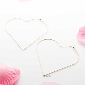 Mimosa- lightweight heart shape hoop earrings - My Roial Ears LTD