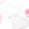 Mimosa- lightweight heart shape hoop earrings - My Roial Ears LTD