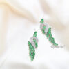 Q.Allison Green-exquisite and plated gold lavish bridal earrings - My Roial Ears LTD