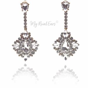 Q.DIANA- vintage crystal statement earrings - My Roial Ears LTD
