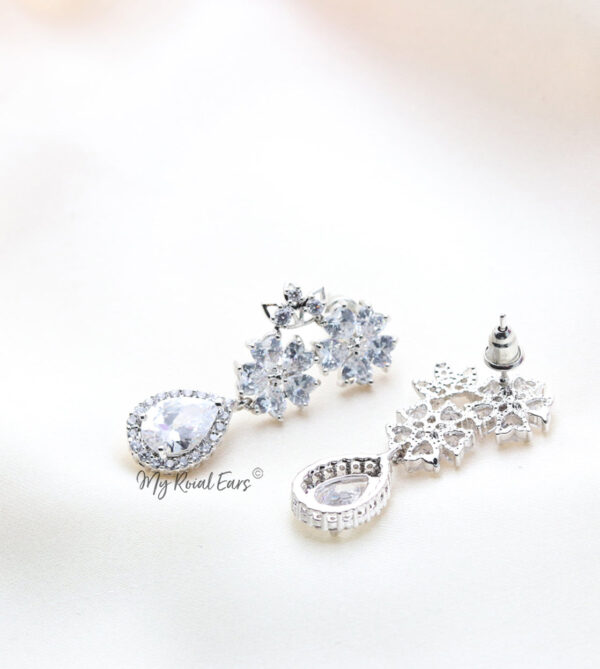 Q.Camilla- sterling silver bridal stud earrings - My Roial Ears LTD