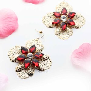Orchid -floral lace statement earrings - My Roial Ears LTD