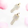Peach Blossom- key crystal earrings - My Roial Ears LTD