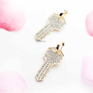 Peach Blossom- key crystal earrings - My Roial Ears LTD
