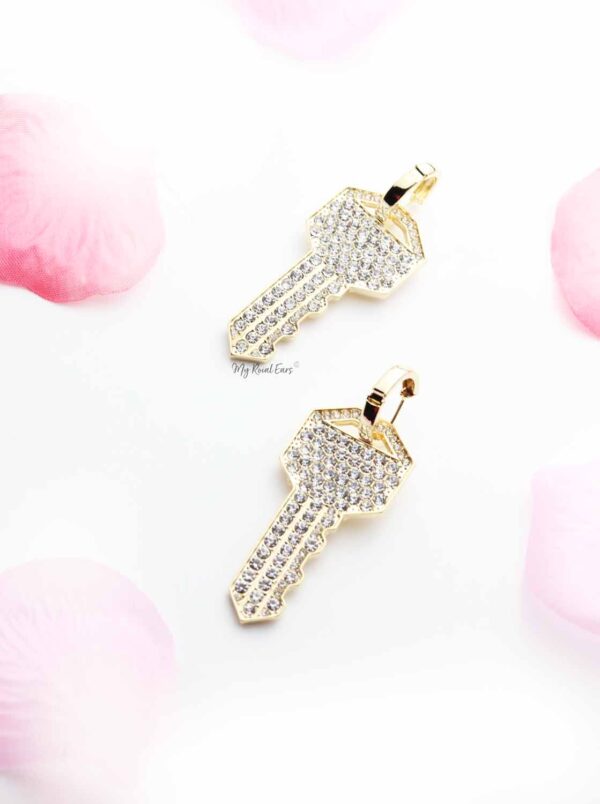 Peach Blossom- key crystal earrings - My Roial Ears LTD