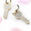 Peach Blossom- key crystal earrings - My Roial Ears LTD