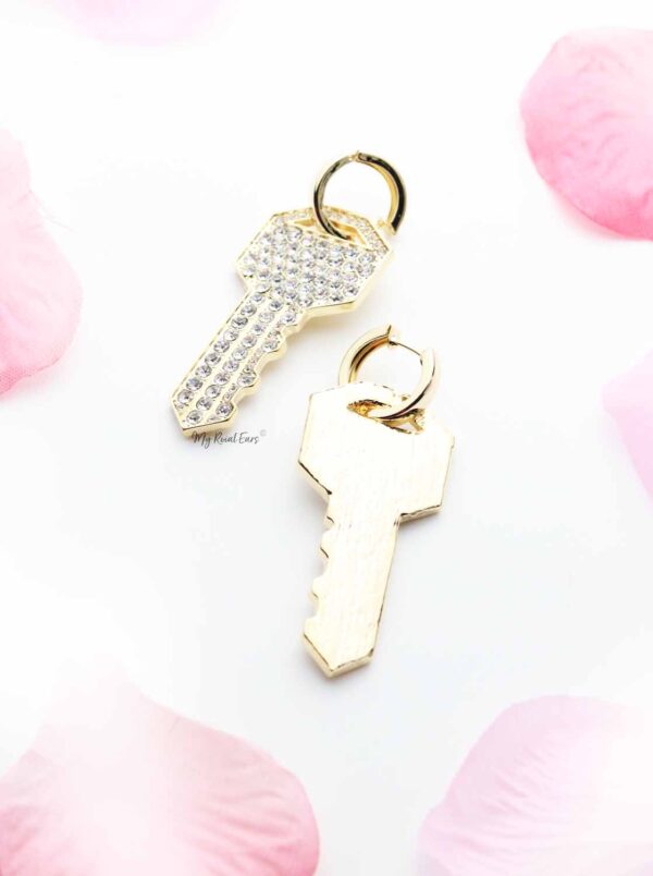 Peach Blossom- key crystal earrings - My Roial Ears LTD