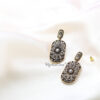 Q.Noor Silver-vintage antique gold dangle drop bridal earring - My Roial Ears LTD