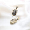 Q.Noor Silver-vintage antique gold dangle drop bridal earring - My Roial Ears LTD