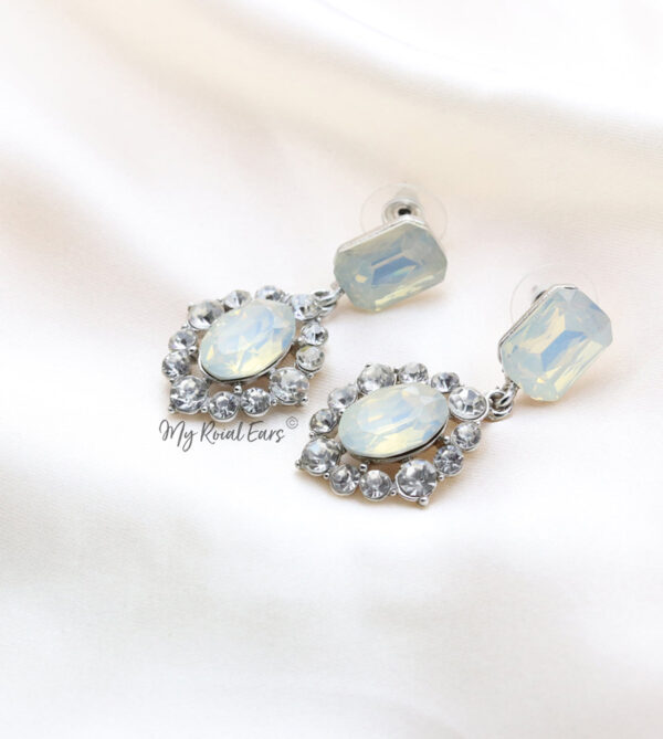 Q.Mia-noble and effortless bridal drop stud earrings - My Roial Ears LTD