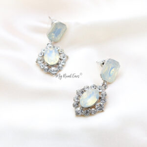 Q.Mia-noble and effortless bridal drop stud earrings - My Roial Ears LTD
