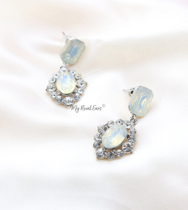Q.Mia-noble and effortless bridal drop stud earrings - My Roial Ears LTD