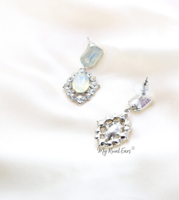 Q.Mia-noble and effortless bridal drop stud earrings - My Roial Ears LTD