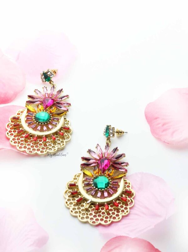 Rhododendron- pretty fairytale embellished earrings - My Roial Ears LTD