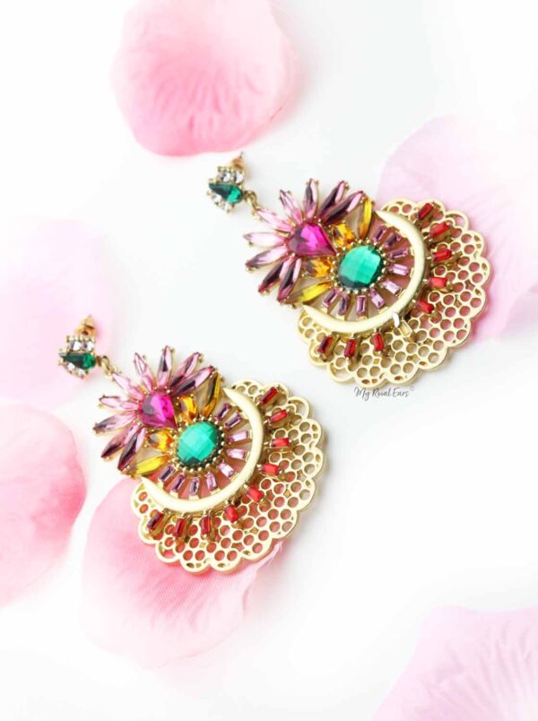 Rhododendron- pretty fairytale embellished earrings - My Roial Ears LTD